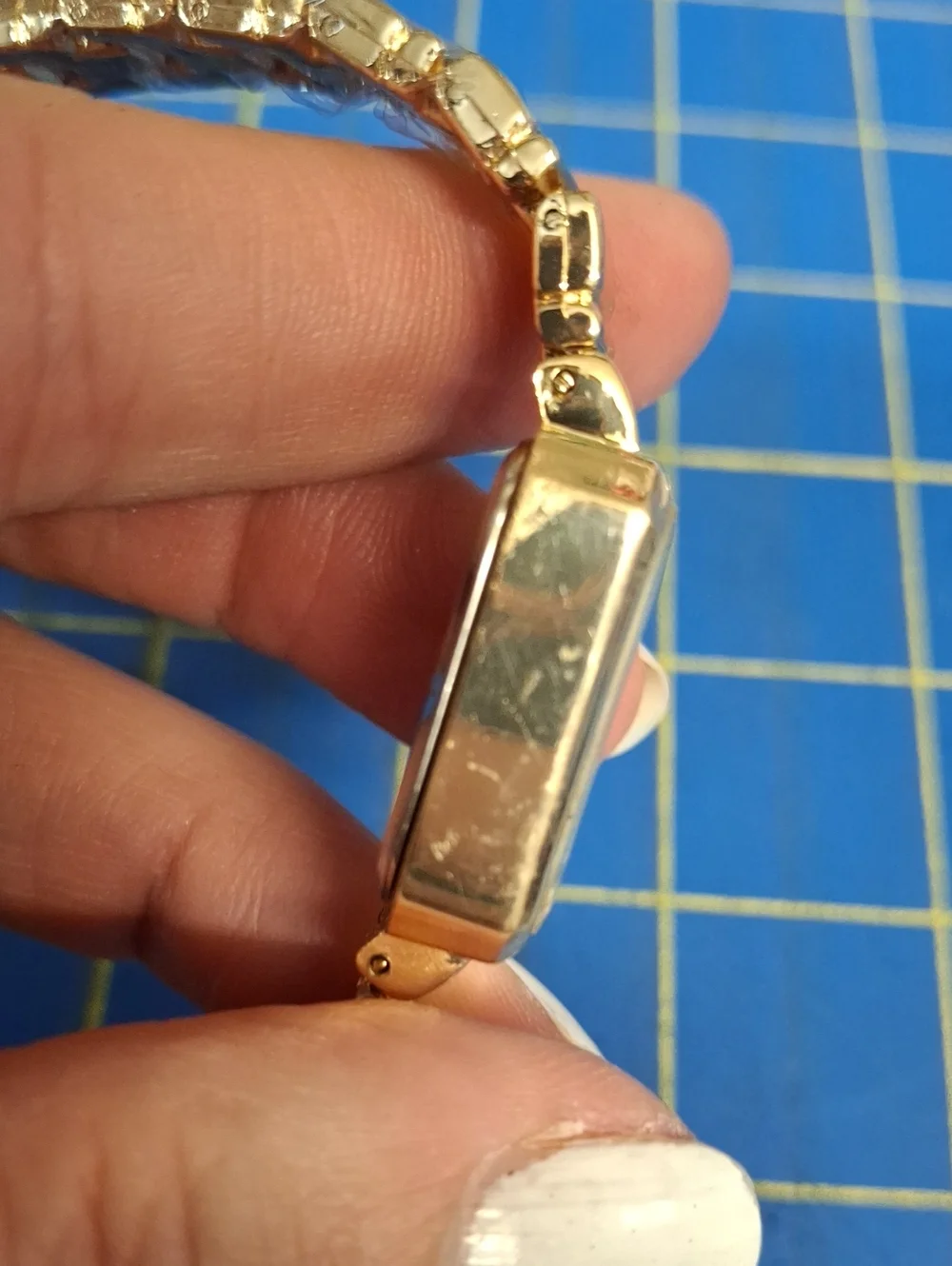 Ximili Gold-Tone Bracelet Watch with Mint Green Dial New